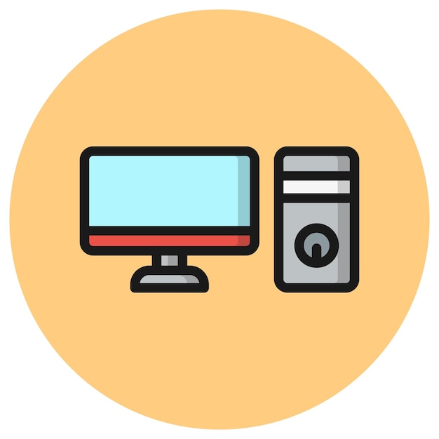 Pc Vector Icon Design Illustration