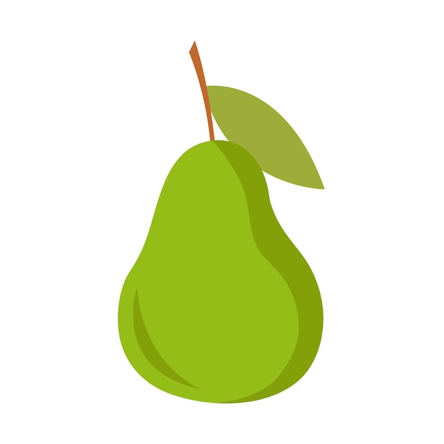 Pear with leaf illustration