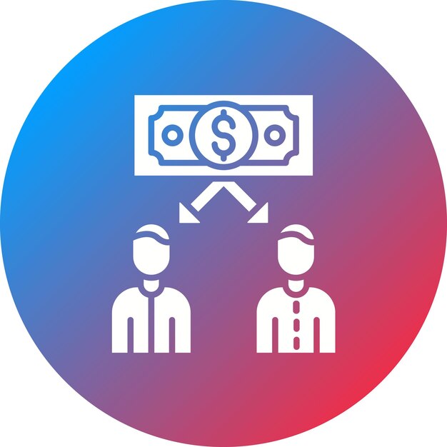 peer to peer lending icon vector image can be used for home based business