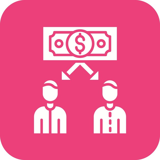 peer to peer lending icon vector image can be used for home based business