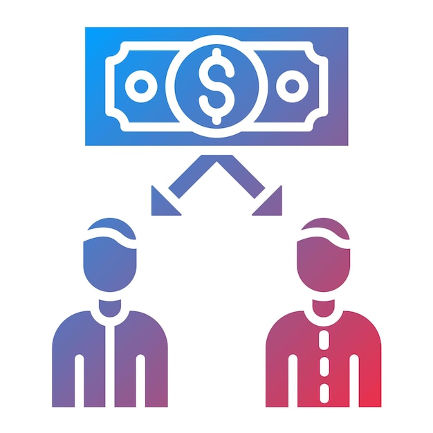 peer to peer lending icon vector image can be used for home based business