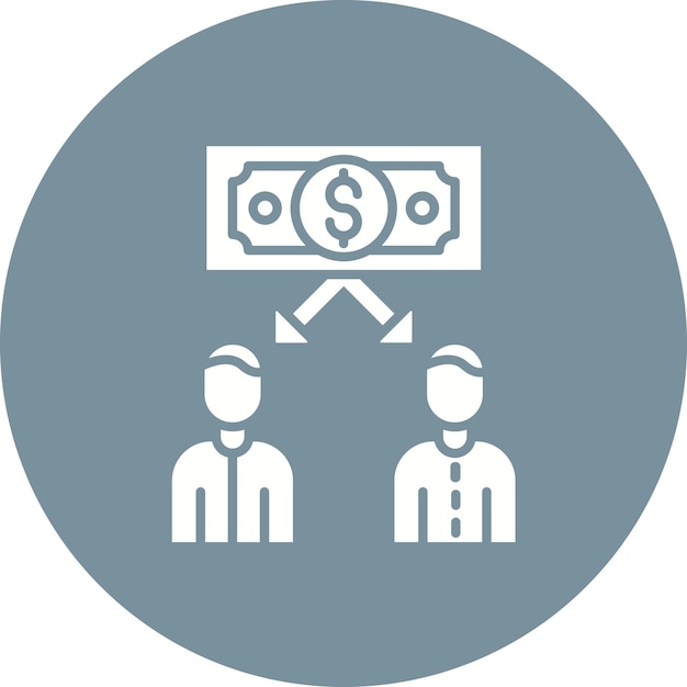 peer to peer lending icon vector image can be used for home based business