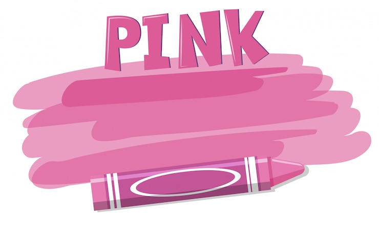 Vektör pembe boya kalemi arka plan konsepti
