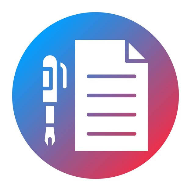 Pen and Paper icon vector image Can be used for Job Fair