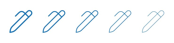 Vektör pen icon symbol collection thin outline set