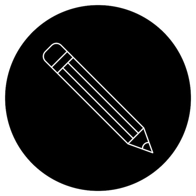 pencil flat style vector illustration simple business concept pictogram on isolated background
