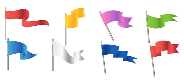 pennant flag set illustration vector element