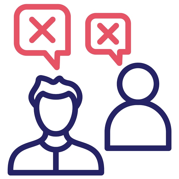 People Disagree vector icon illustration of Life Skills iconset