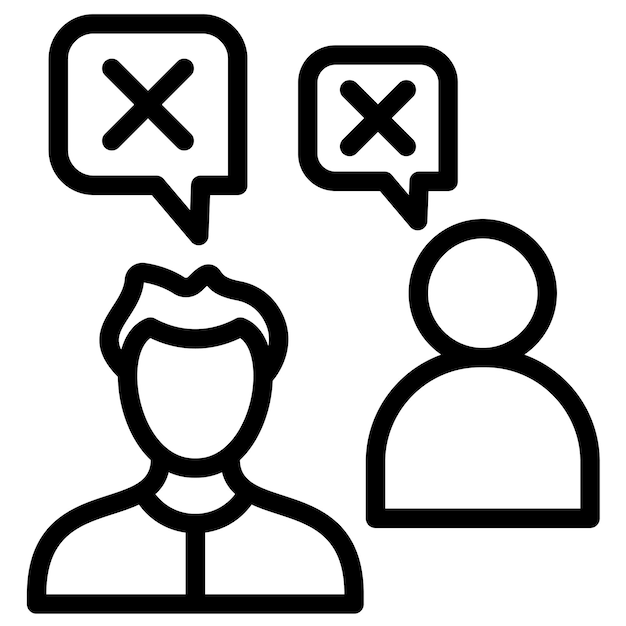 People Disagree vector icon illustration of Life Skills iconset