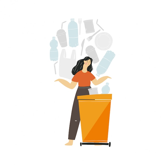 people is engaged in recycling garbage and environmental protection