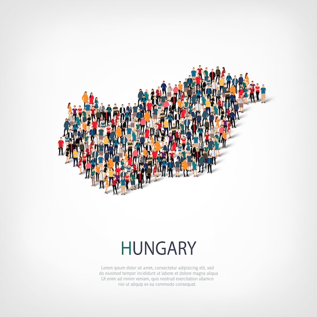 People map country Hungary