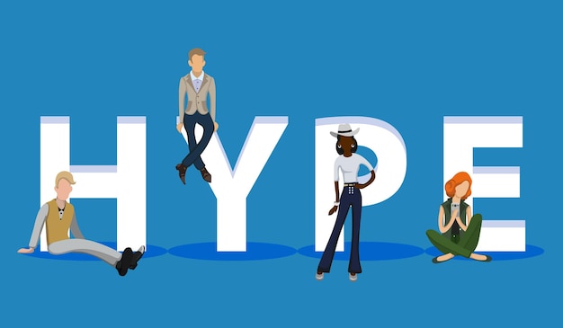 people on hype for web mobile app presentations