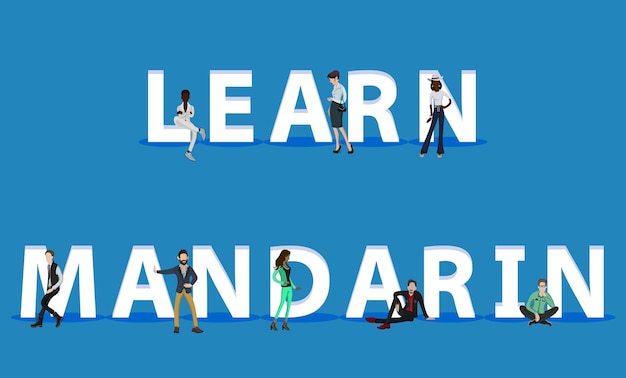 People on Learn Mandarin for Web Mobile App Presentations