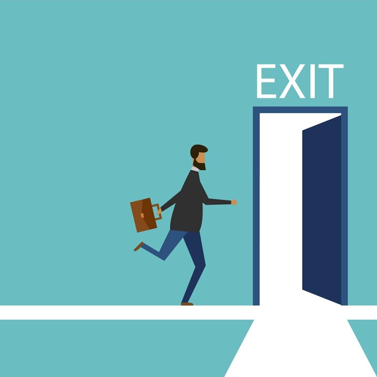 Vektör people running door isolated on background vector illustration