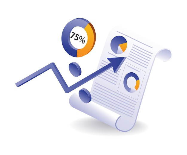 Percentage graph data analysis business development