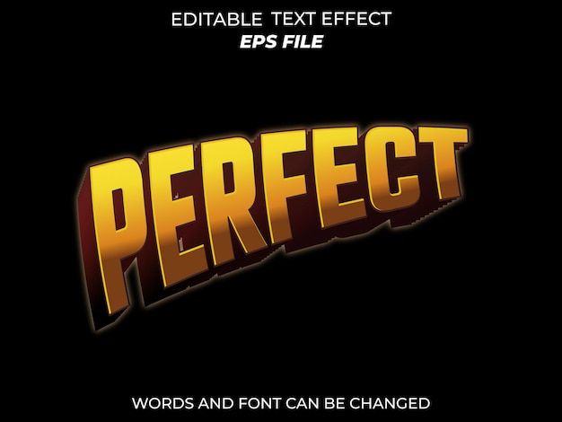 perfect text effect font editable typography 3d text vector template