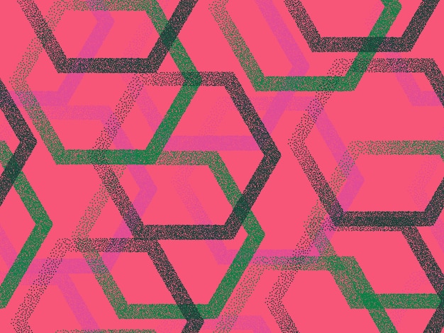 perforated hexagon geometric seamless vector pattern gradient d