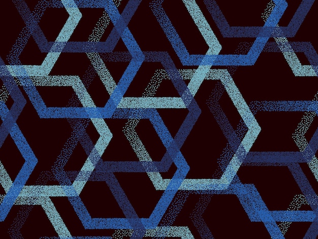 Perforated hexagon geometric seamless vector pattern Gradient d