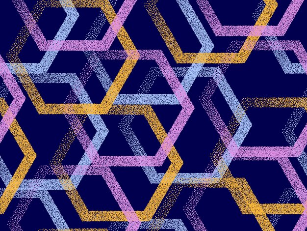perforated hexagon geometric seamless vector pattern gradient d