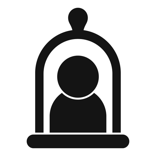 Person icon in protective bubble