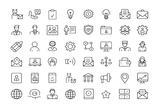 Personal Branding Line Art Icon