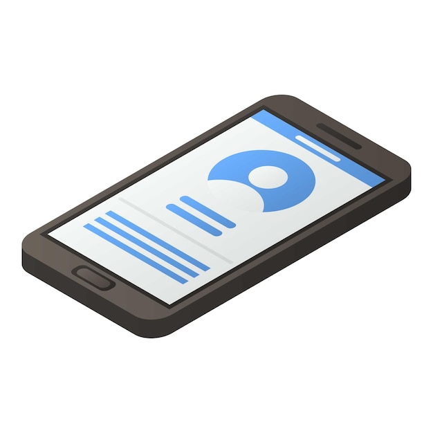 personal smartphone icon isometric of personal smartphone vector icon for web design isolated on white background