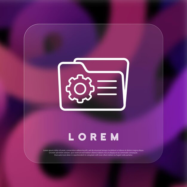 Personlig profil ikon Medicin data profil ikon Glasmorfisme stil Vektor linjeikon til virksomhed og reklame