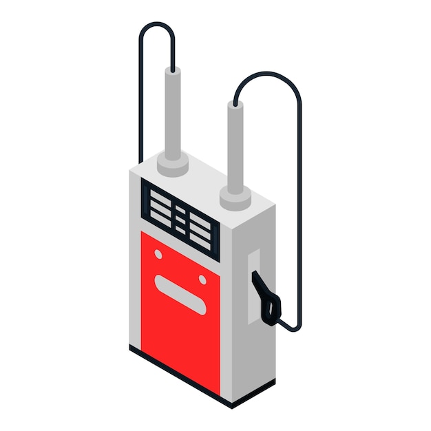 Petrol station icon Isometric of petrol station vector icon for web design isolated on white background