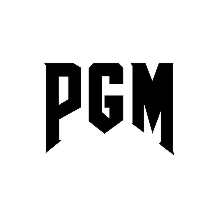 Vektör pgm letter logo design for technology company pgm logo design black and white color combination pgm logo pgm vector pgm design pgm icon pgm alphabet pgm typography logo design
