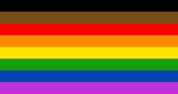 Philadelphia lgbt pride flag vector image