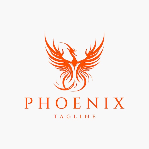 Phoenix logo design vector illustration