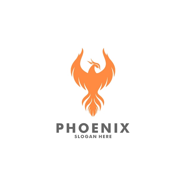 phoenix wing logo animal abstract luxury Phoenix logo illustration template