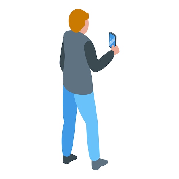 Photo vlog icon isometric vector Video live Social creator