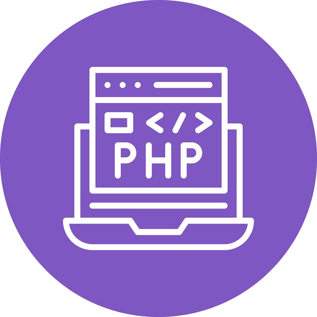 php coding vector icon illustration of coding and development iconset