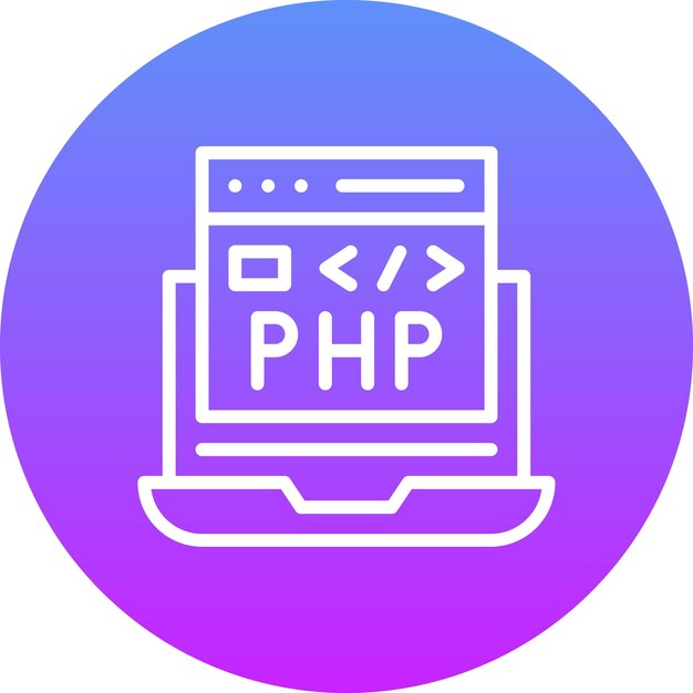 php coding vector icon illustration of coding and development iconset