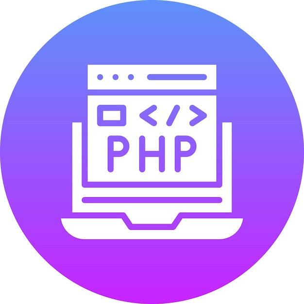 PHP Coding vector icon illustration of Coding and Development iconset