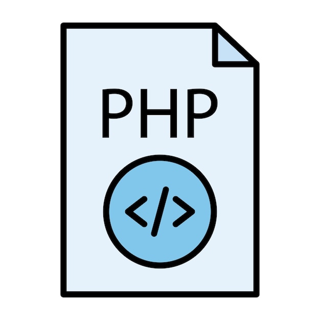 PHP File Flat Illustration