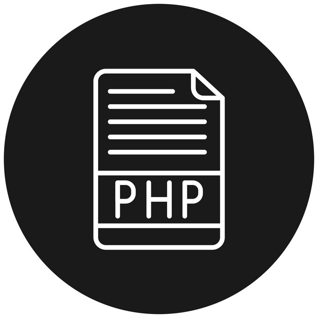 Php File vector icon Can be used for Computer Programming iconset