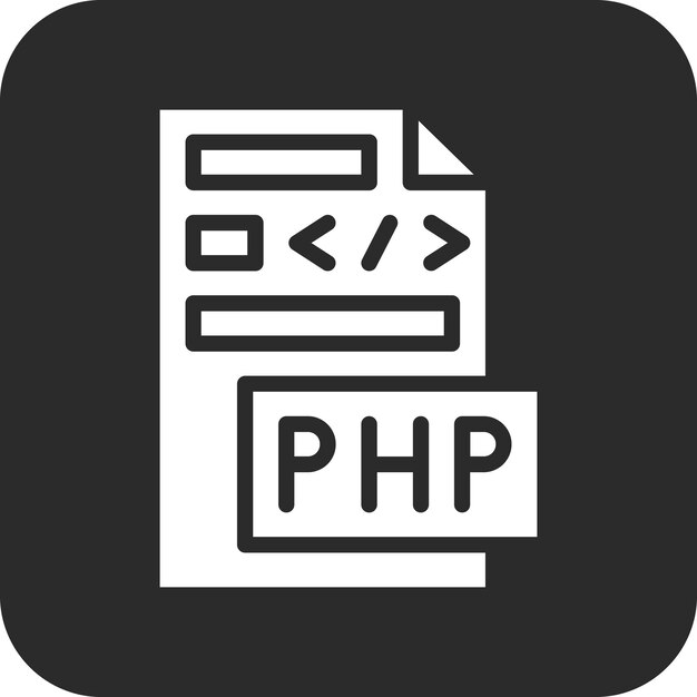 PHP File vector icon illustration of Coding and Development iconset