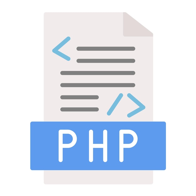 PHP File Vector Illustration Style