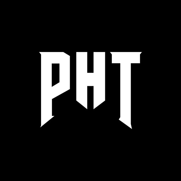 PHT letter logo design for technology company PHT logo design black and white color combination PHT logo PHT vector PHT design PHT icon PHT alphabet PHT typography logo design
