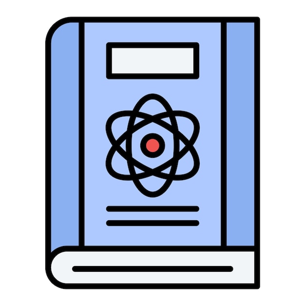 Physics Book Flat Illustration