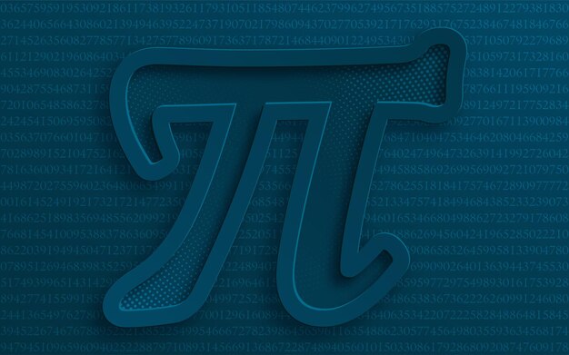 PI monogram logo concept for the happy PI Day on color background. PI icon design Professional letter icon design