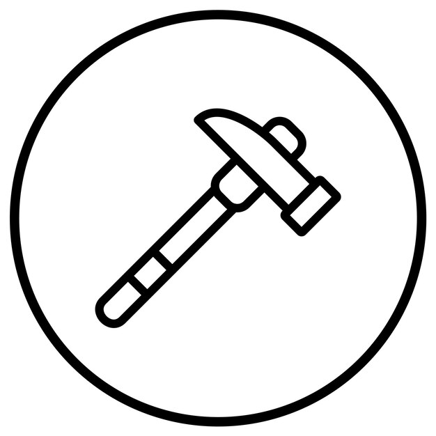 Pick hammer Vector Icon Design Illustration