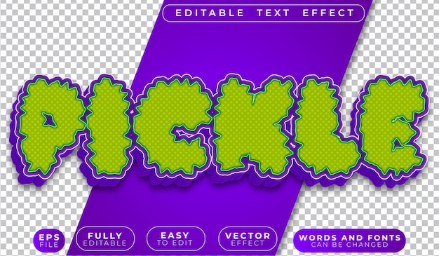 Pickle Green Cucumber Fully Editable Vector Text File