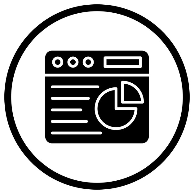 Pie Chart Vector Icon Design Illustration