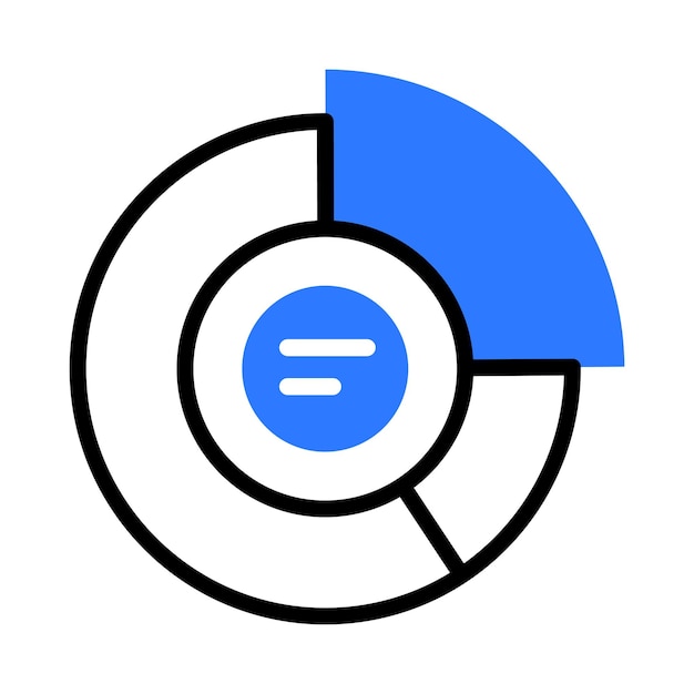 Pie Chart with Blue Segment
