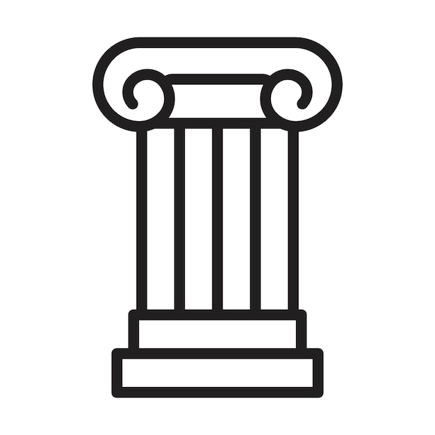 Pillar column icon Simple thin outline