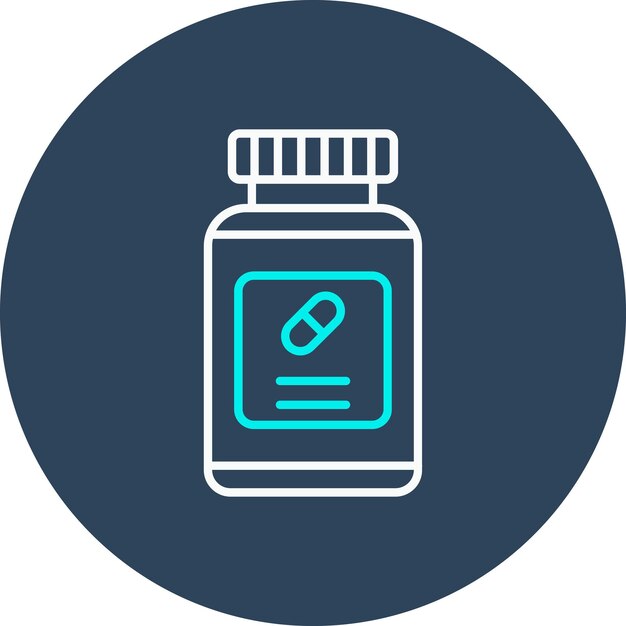 Pills Bottle vector icon Can be used for Research and Science iconset