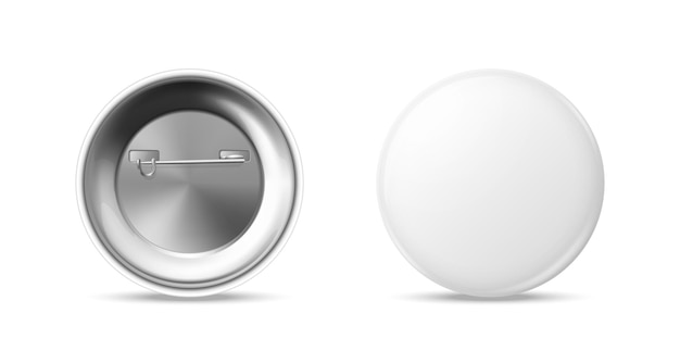 Pin badge empty white circle mockup